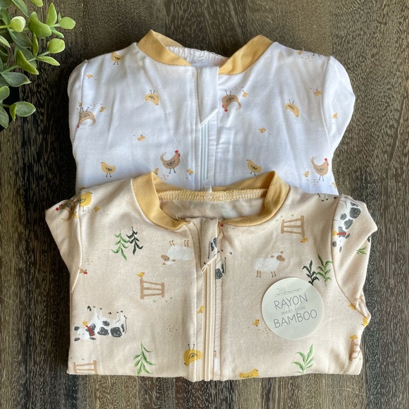 Little Sleepies Other - NWT Bamboo Chicken Print footie sleepers, 3-6M